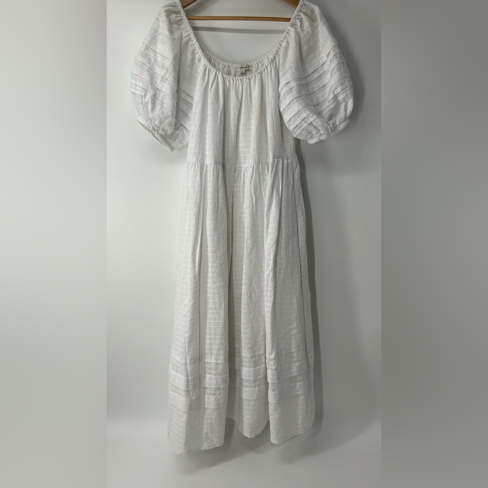 Madewell White Long Sleeve Dress